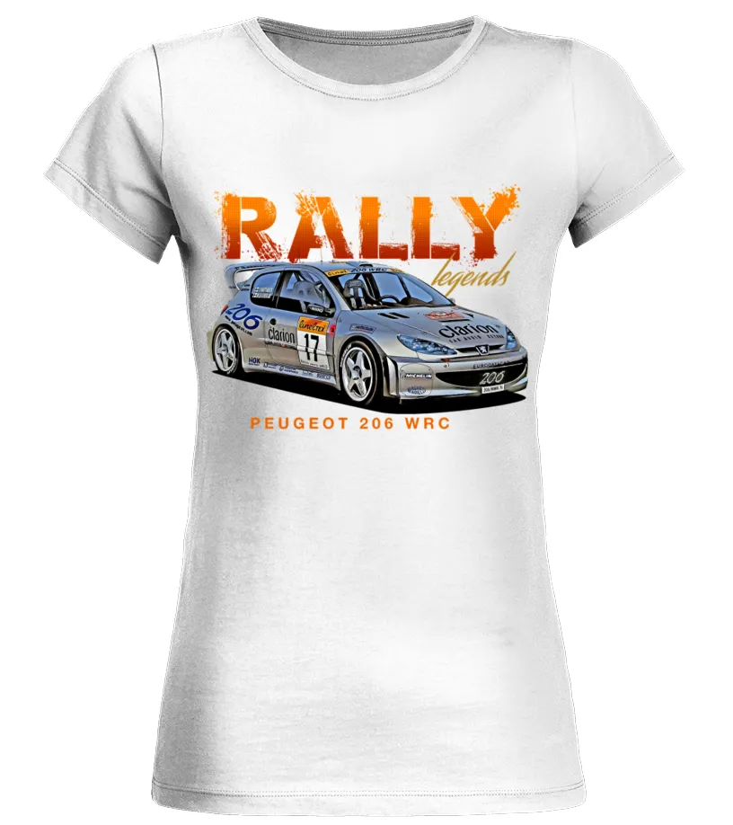 206 WRC Rally Legends 2000 Camiseta cuello redondo Mujer