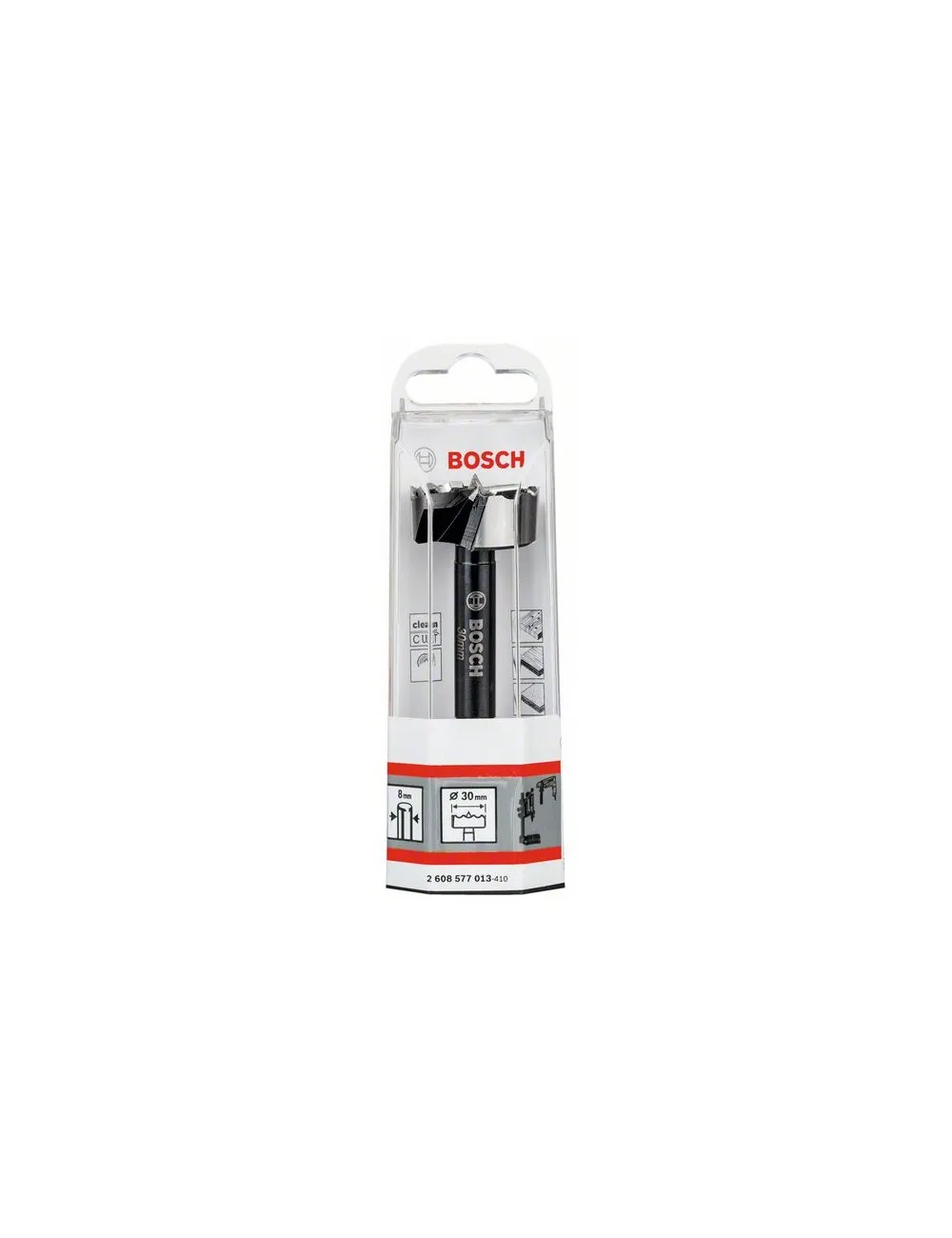 2608577013  BROCA FORSTNER 30 MM 30 X 90 MM, D 8 MM, FILO DENTADO