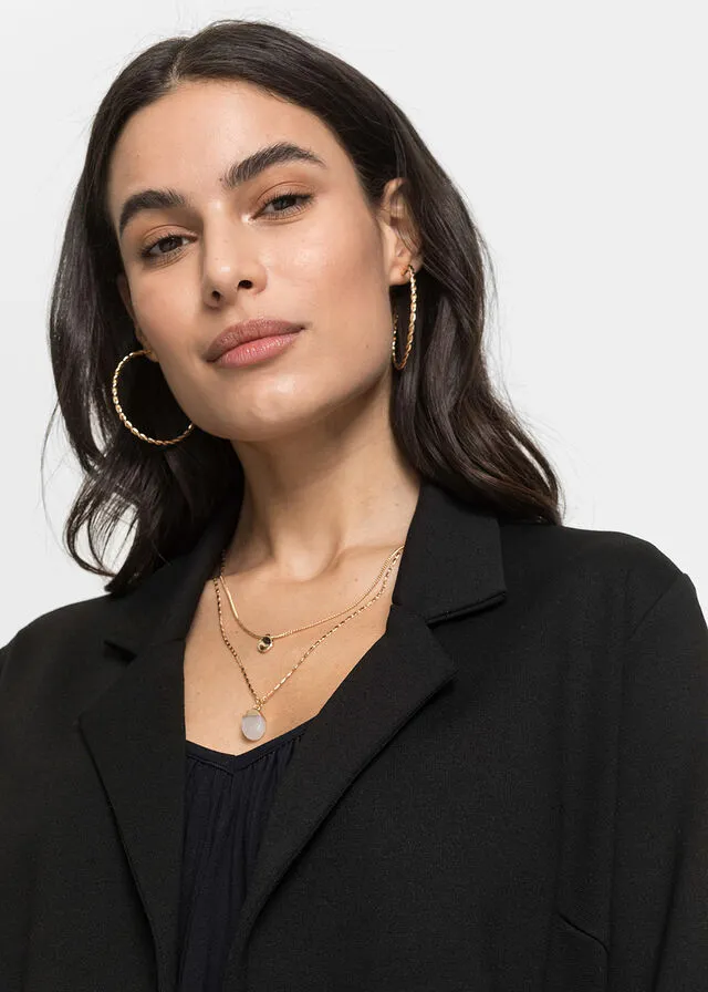 Americana de punto Negro