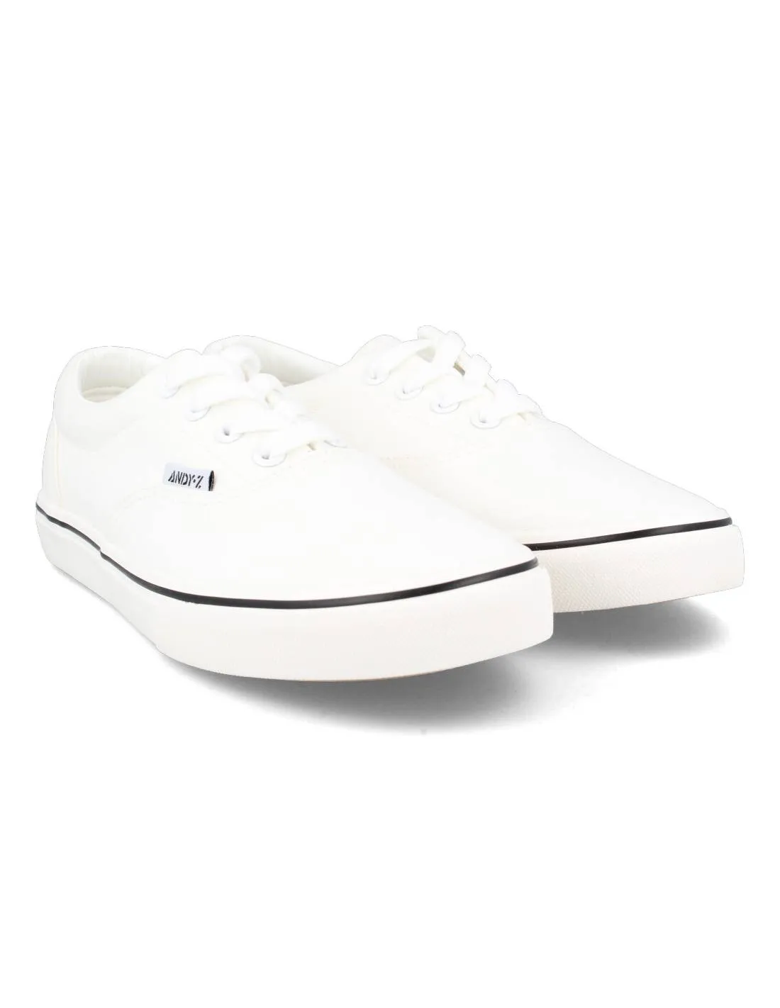 ANDY Z  ZAPATILLAS CASUAL BAJA BLANCA CORDONES