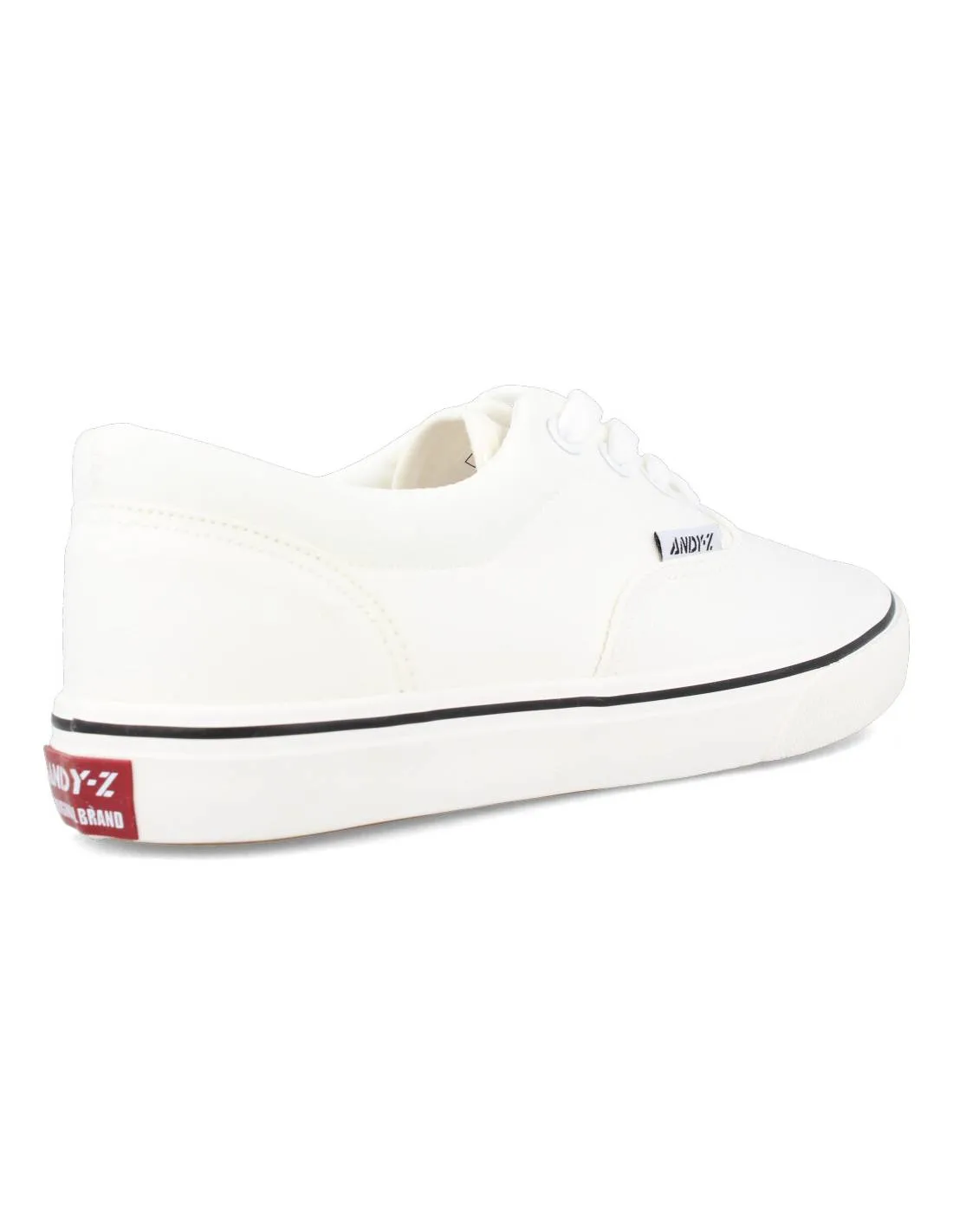 ANDY Z  ZAPATILLAS CASUAL BAJA BLANCA CORDONES