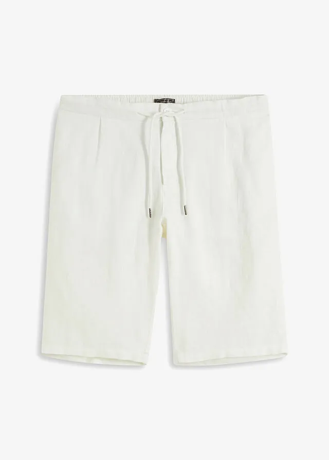 Bermuda con cinturilla elástica Blanco lana