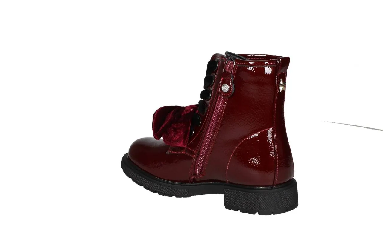 Botin Charol Burdeos Lazada Terciopelo