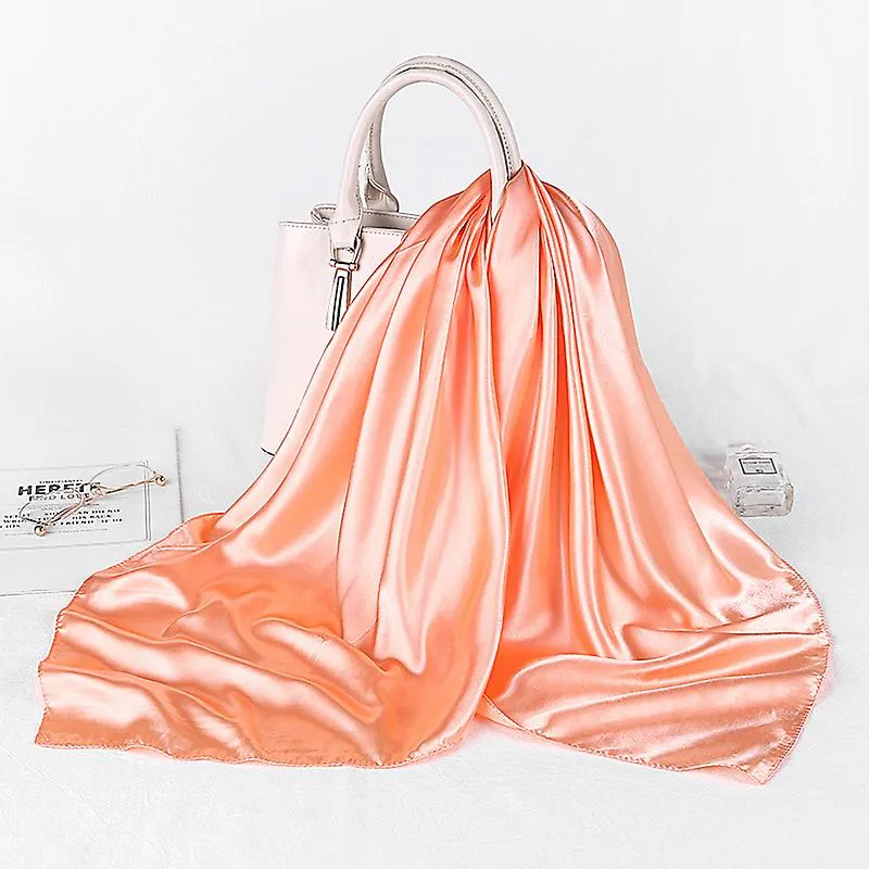 BUFANDA DE HIYAB CUADRADA DE SATéN DE SEDA | BUFANDA CUADRADA DE SEDA PARA LA CABEZA SóLIDA  25COLORS HIJAB MUJER