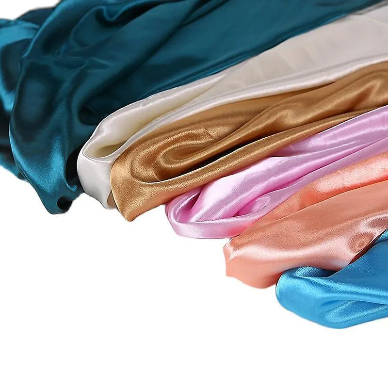 BUFANDA DE HIYAB CUADRADA DE SATéN DE SEDA | BUFANDA CUADRADA DE SEDA PARA LA CABEZA SóLIDA  25COLORS HIJAB MUJER