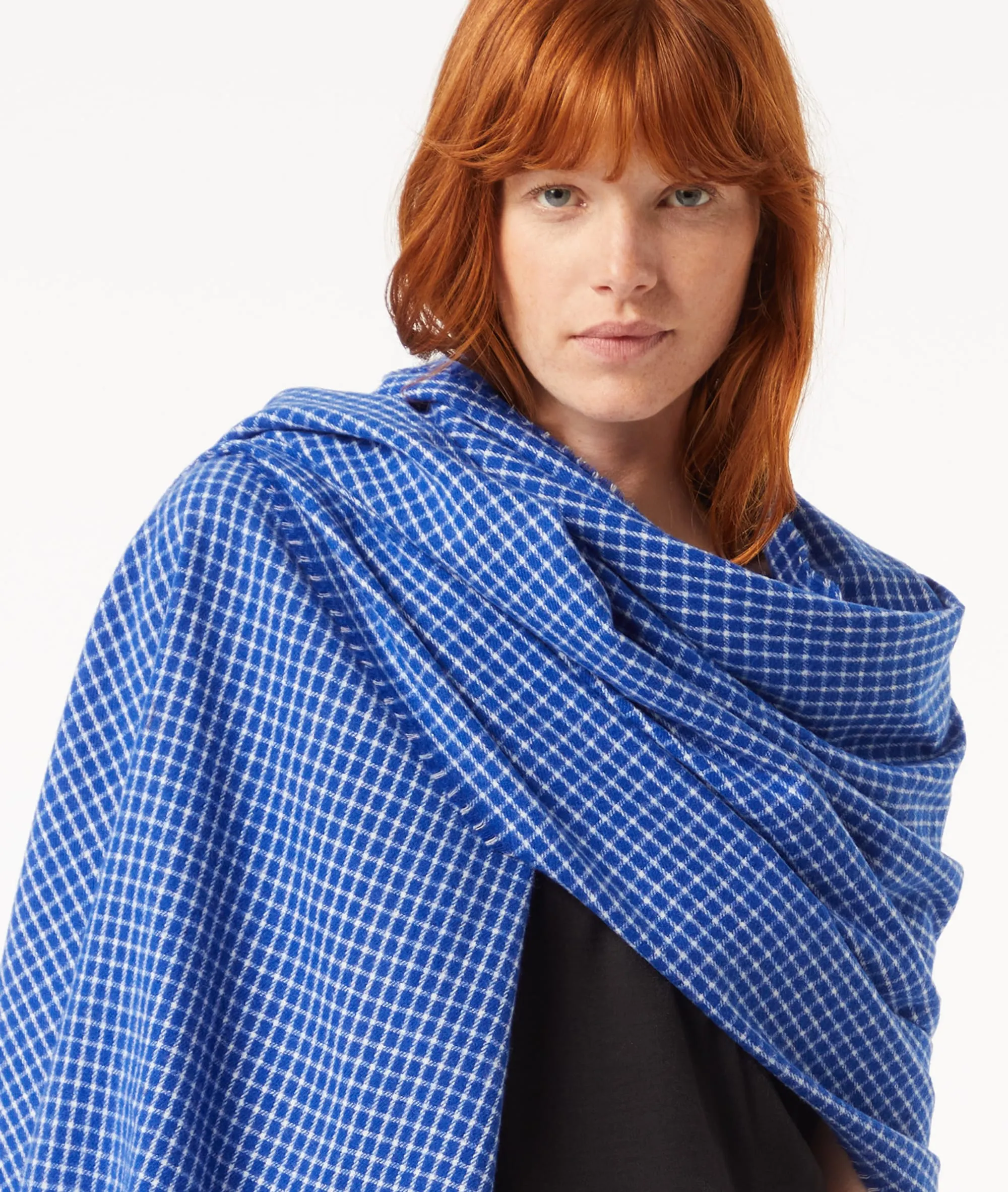 BUFANDA ESTAMPADO DE CUADROS DONOVAN BLEU ROYAL  ETAM