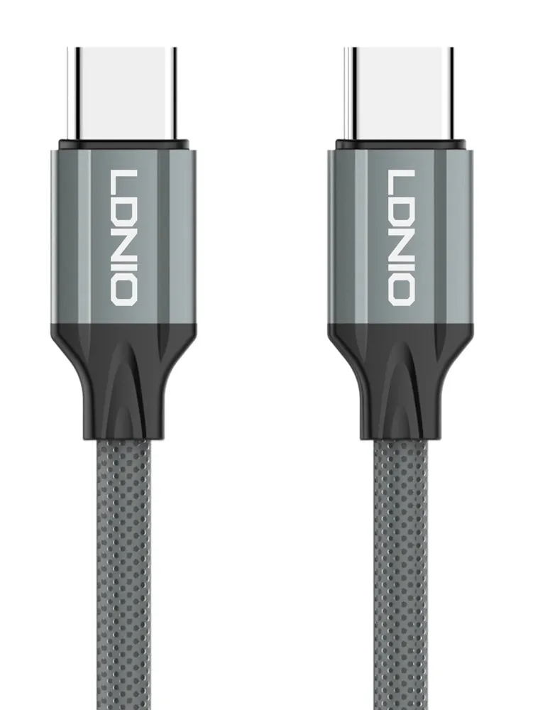 CABLE LDNIO USBC A USBC LC442C, 65W PD, 2M, GRIS