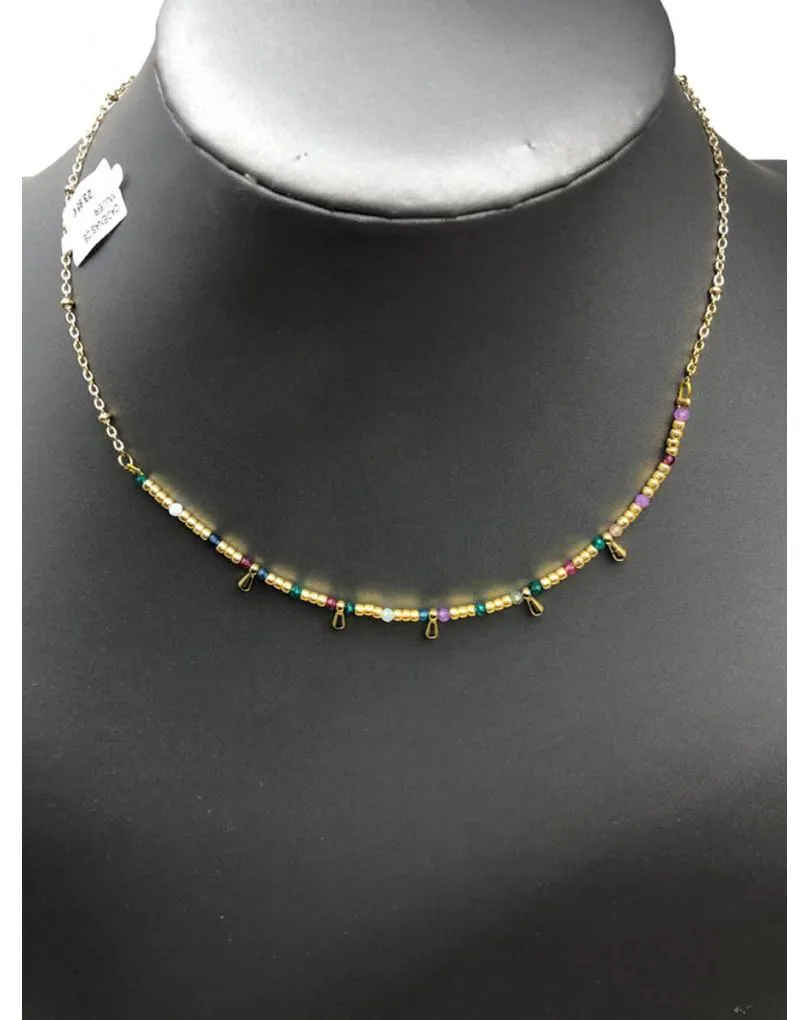 CADENAS MUJER MINIMALISTAS CON PIEDRAS VERDES MALAQUITA