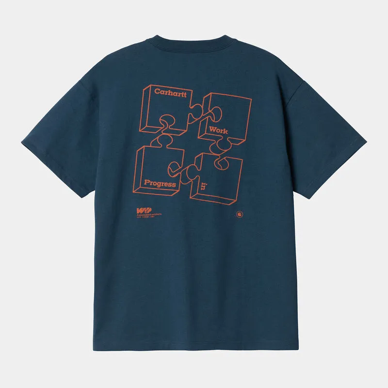 CAMISETA AZUL CARHARTT ASSEMBLE TSHIRT SQUID XS