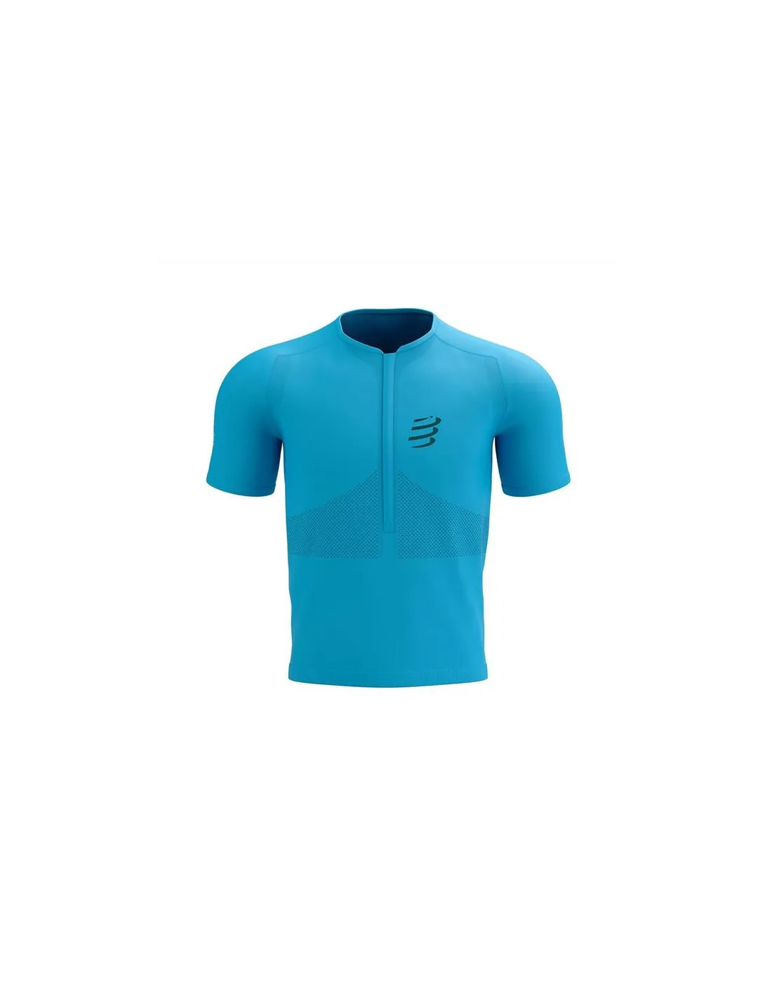 CAMISETA DE RUNNING COMPRESSPORT TRAIL HALFZIP FITTED SS TOP HAWAIIAN OCEAN