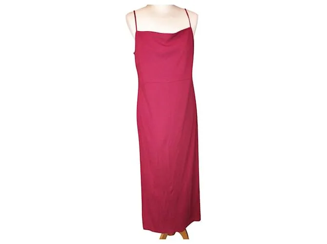 Cerruti 1881 CERRUTI VESTIDO VESTIDO VESTIDO COUTURE GRAPHIC CREPE ULTRA LARGO NOCHE T 42/46 Roja 
