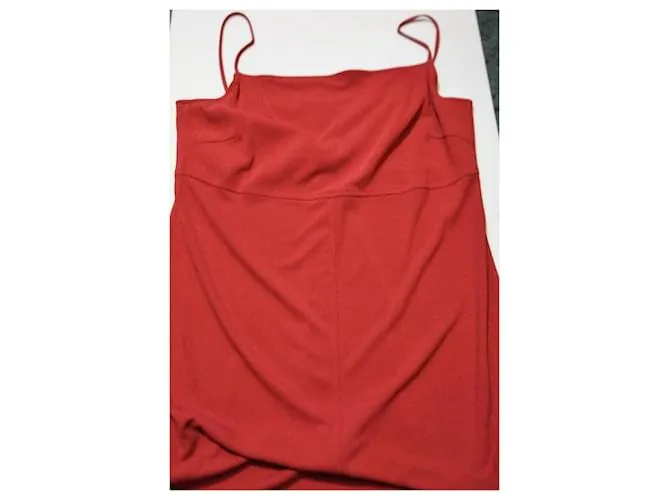 Cerruti 1881 CERRUTI VESTIDO VESTIDO VESTIDO COUTURE GRAPHIC CREPE ULTRA LARGO NOCHE T 42/46 Roja 
