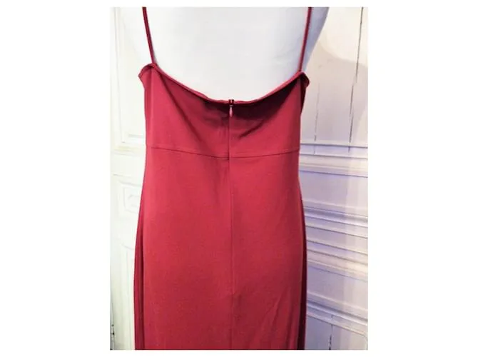 Cerruti 1881 CERRUTI VESTIDO VESTIDO VESTIDO COUTURE GRAPHIC CREPE ULTRA LARGO NOCHE T 42/46 Roja 