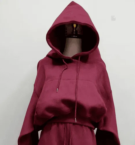 Conjunto de Chándal para Mujer Liso con Forro para Invierno