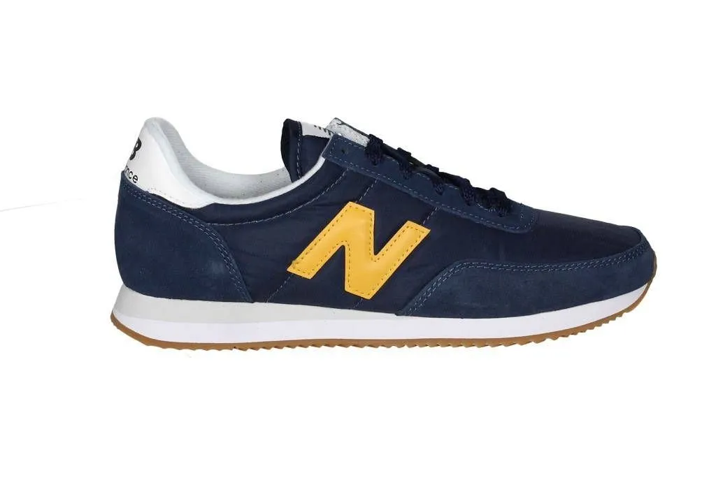 Deportivo Nobuck/nilon Azul Talon Blanco Letra Mostaza