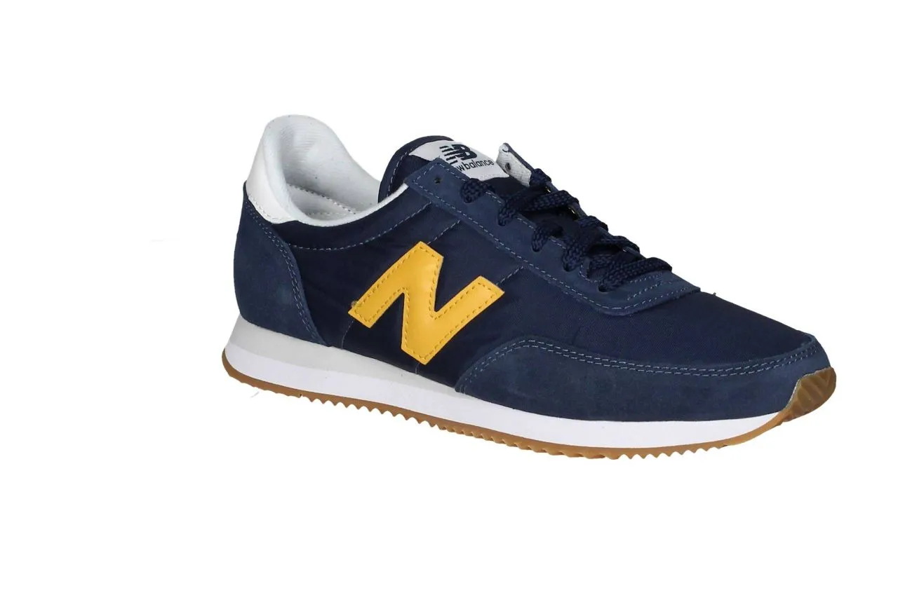 Deportivo Nobuck/nilon Azul Talon Blanco Letra Mostaza
