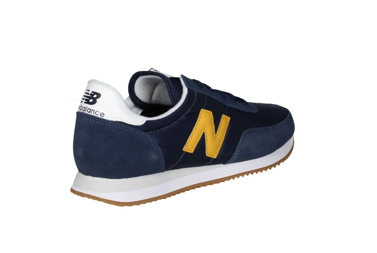 Deportivo Nobuck/nilon Azul Talon Blanco Letra Mostaza