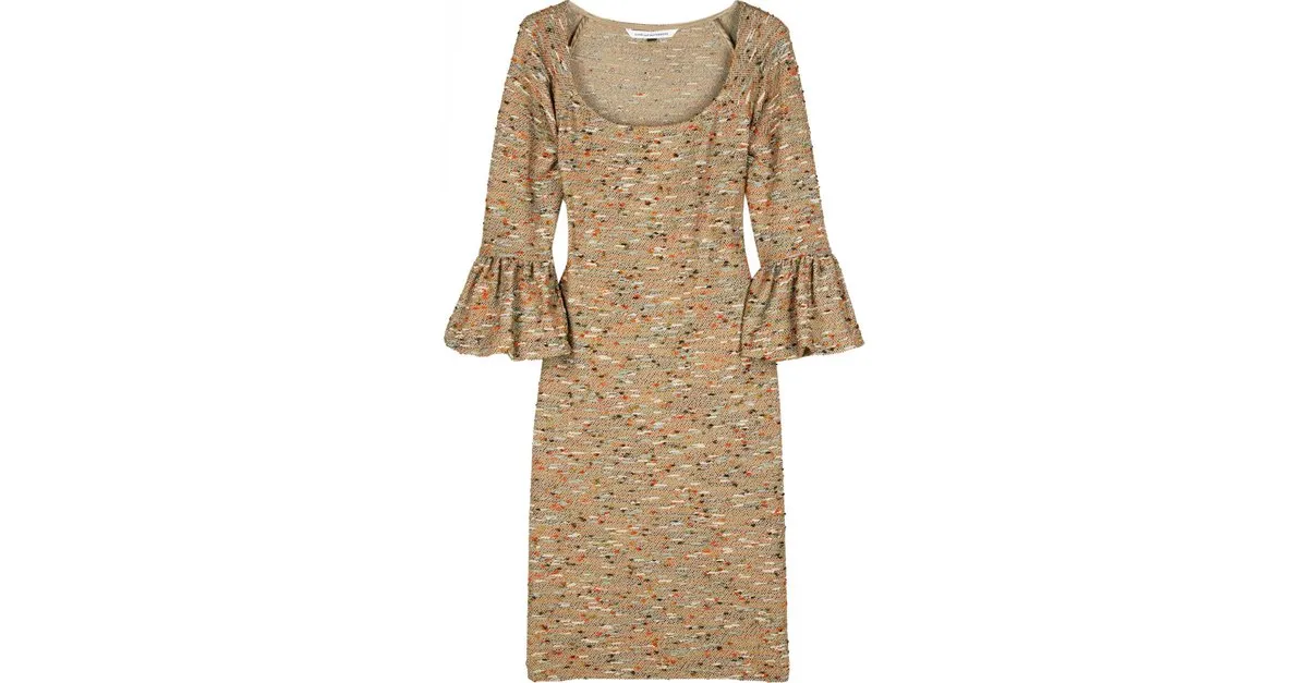 Diane Von Furstenberg Vestido sensato Multicolor Caramelo 