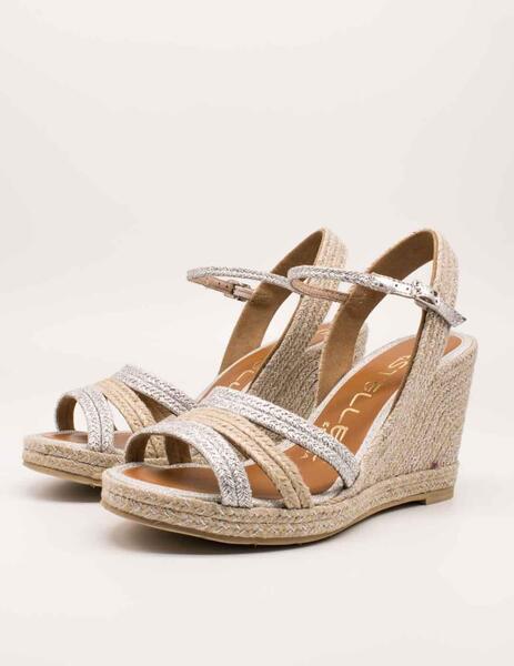 ESPARTO CASTELLER 4926324  YUTE NATURAL Y PLATA DE MUJER