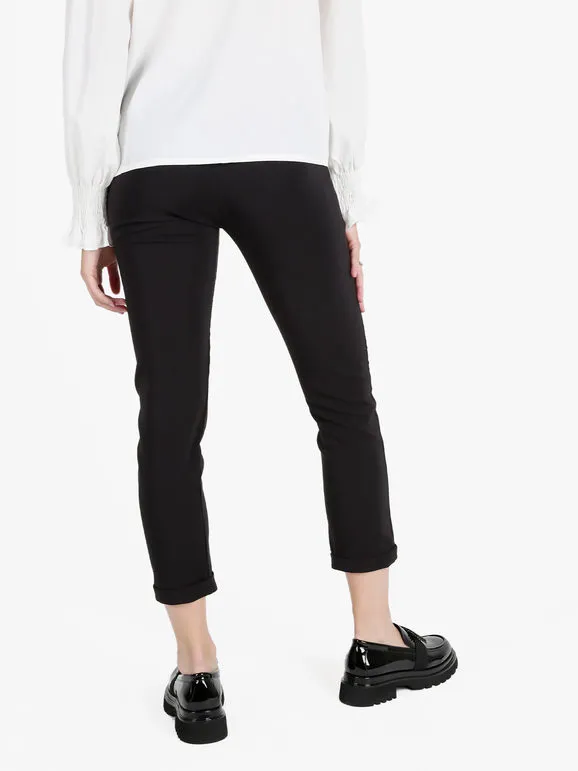 Frenetika Pantalón de mujer estilo capri con puños