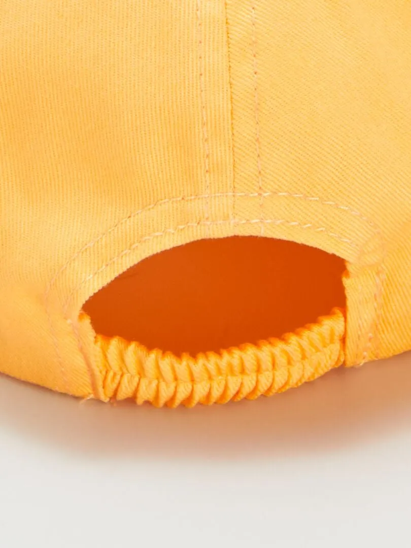 GORRA DE TELA ESTAMPADA  NARANJA