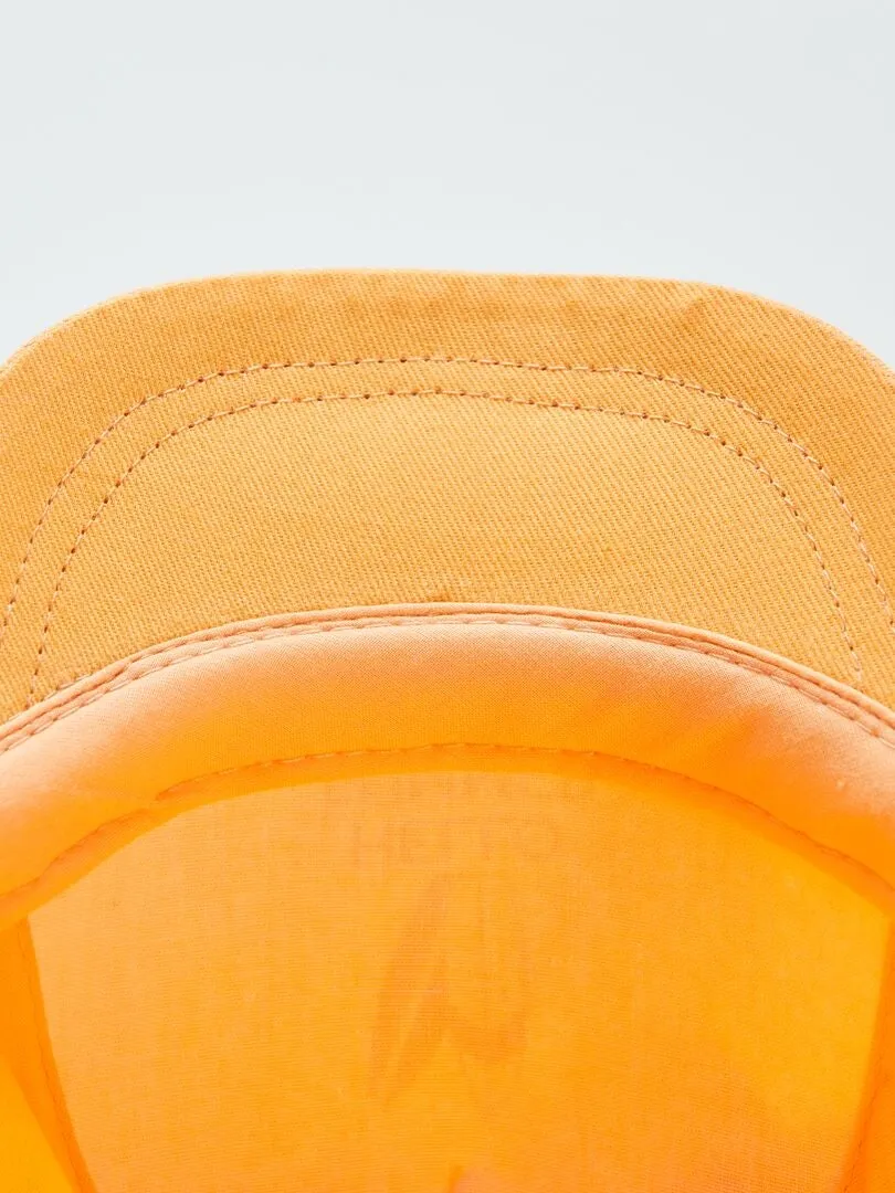 GORRA DE TELA ESTAMPADA  NARANJA