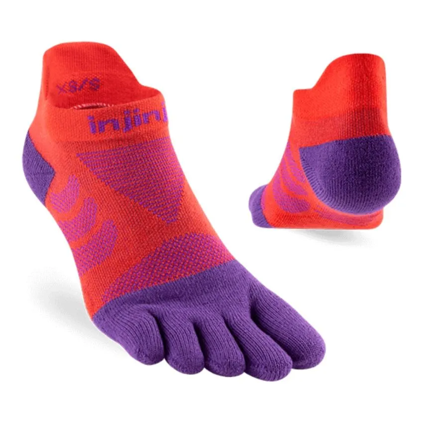 INJINJI MUJER CALCETINES ULTRA RUN NOSHOW ROJO 