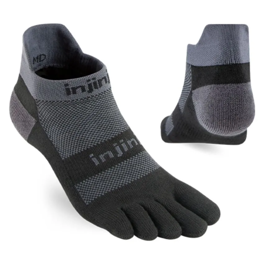 INJINJI UNISEX CALCETINES PERFORMANCE RUN MID WEIGHT NOSHOW GRIS 