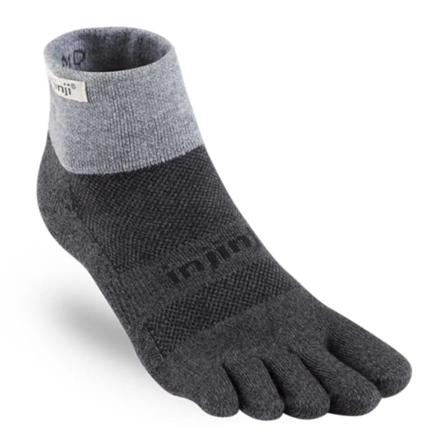 Injinji Unisex Calcetines Trail Midweight Mini Crew Negro 