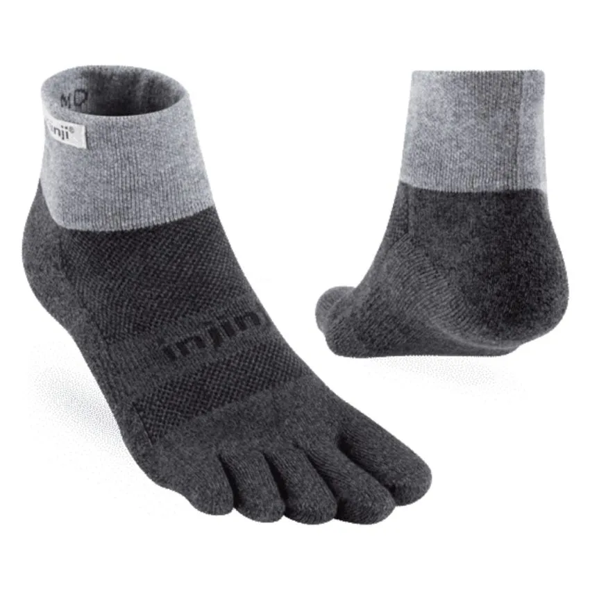 Injinji Unisex Calcetines Trail Midweight Mini Crew Negro 