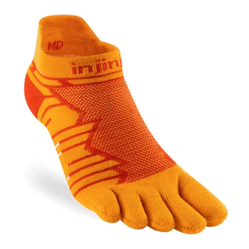 INJINJI UNISEX CALCETINES ULTRA RUN MID WEIGHT NOSHOW NARANJA 