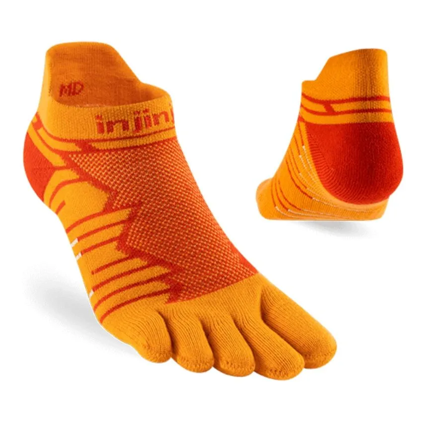 INJINJI UNISEX CALCETINES ULTRA RUN MID WEIGHT NOSHOW NARANJA 