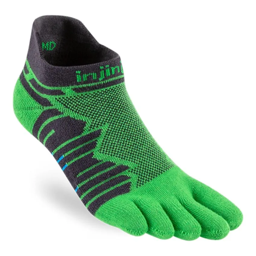 INJINJI UNISEX CALCETINES ULTRA RUN MID WEIGHT NOSHOW VERDE 