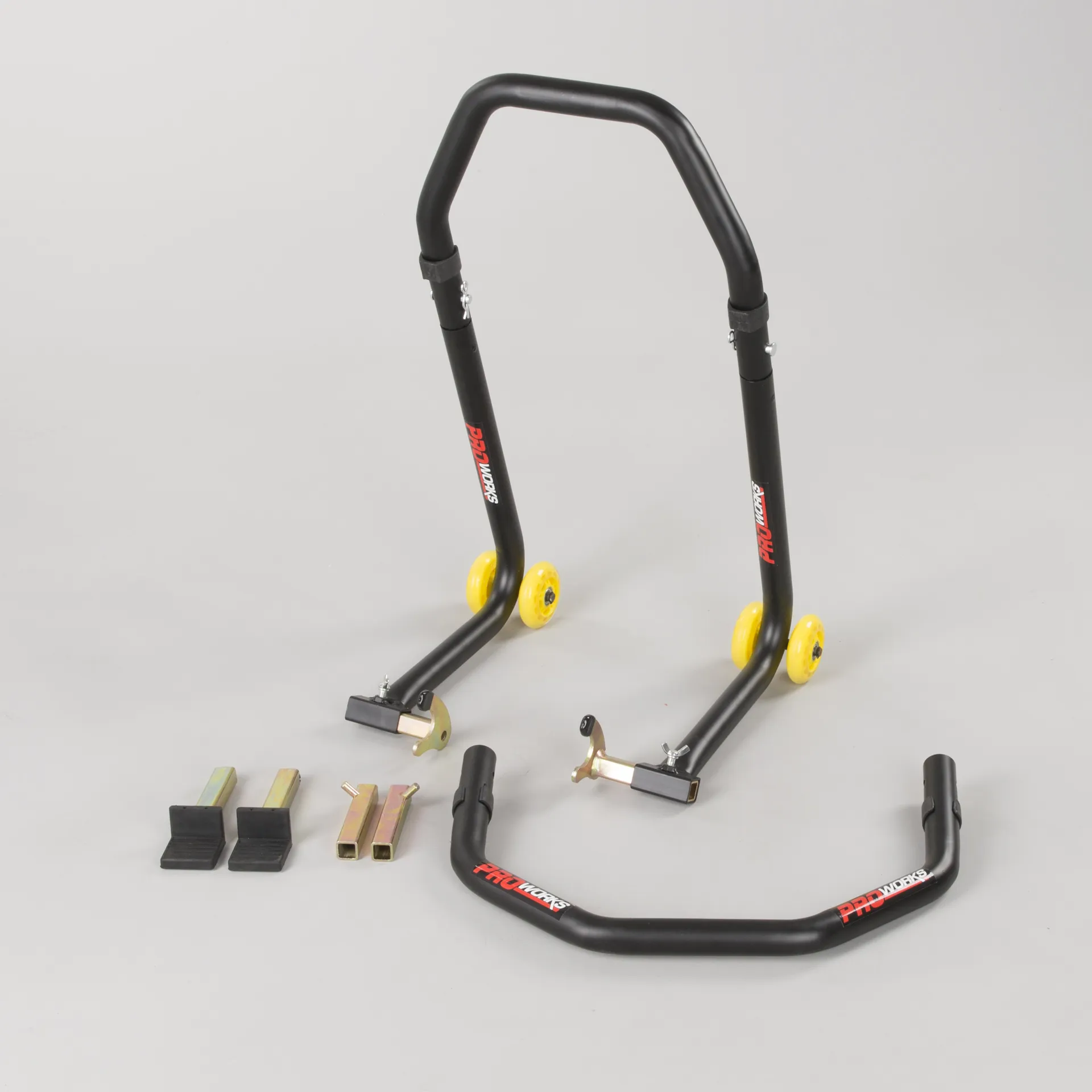 Juego de 2 Caballetes Paddock Proworks 2 en 1 Delantero y Trasero