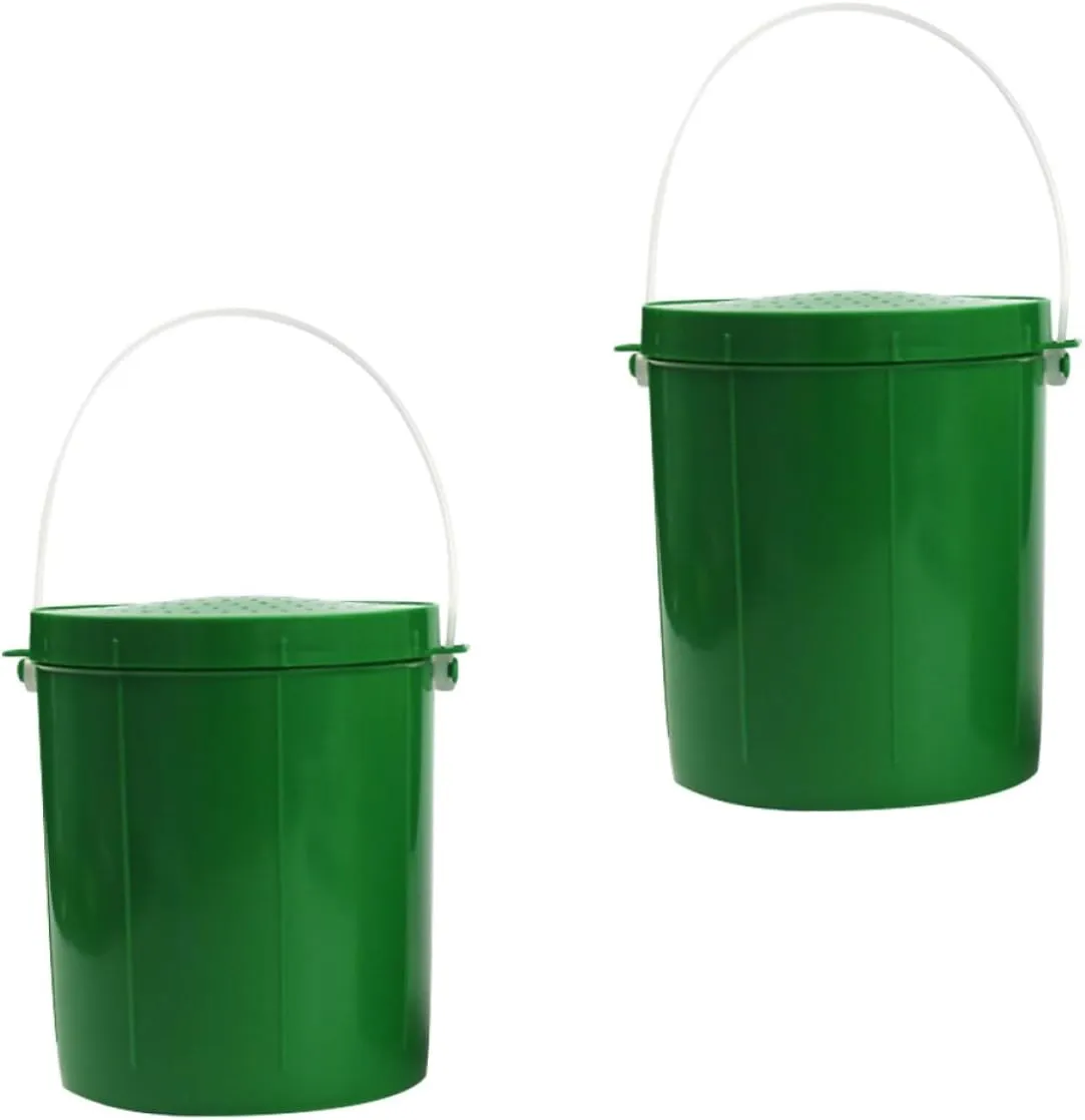 Kisangel 2 Piezas caja de cebo barril plataforma Verde Rata caja de almacenamiento caja almacenamiento cajas de señuelos con res