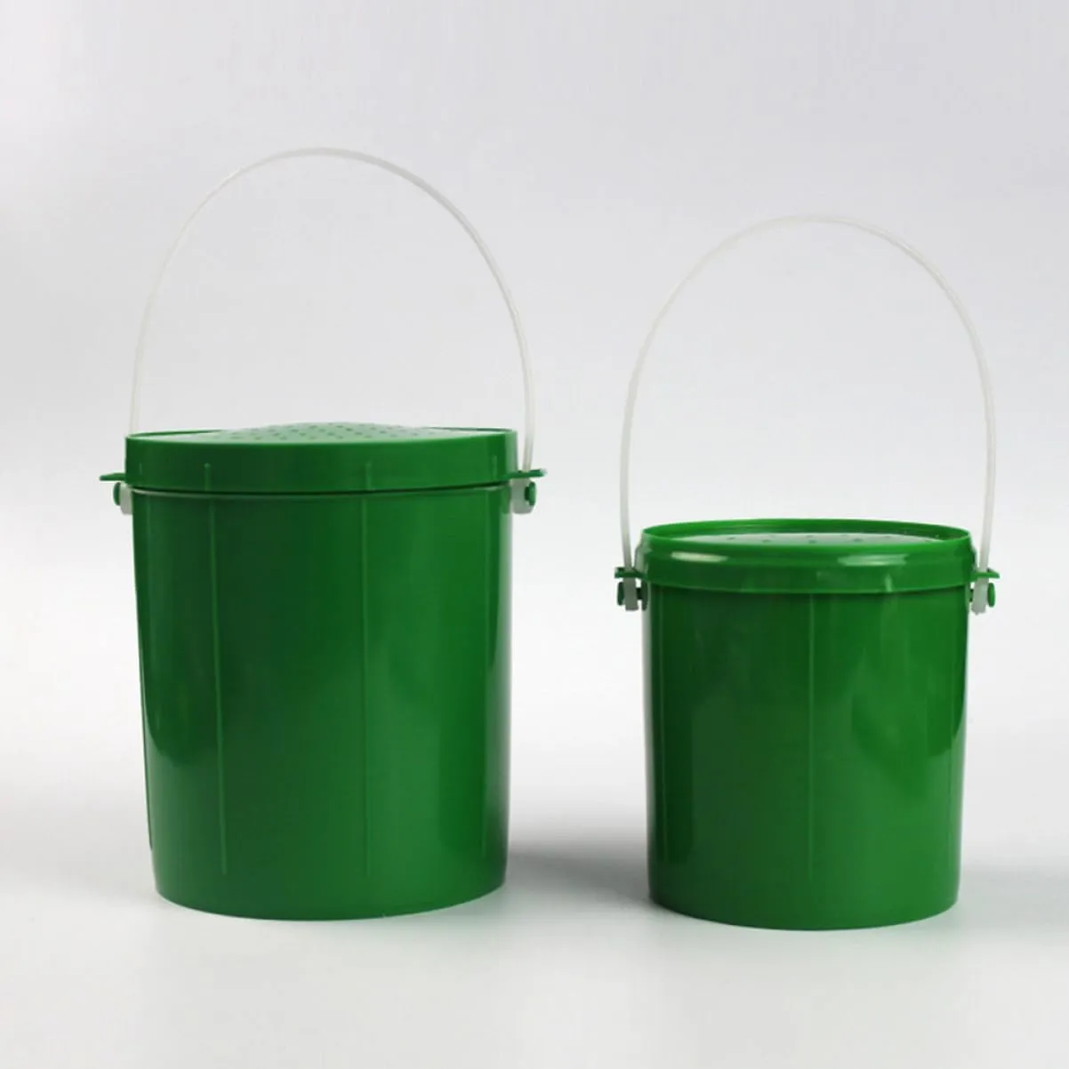 Kisangel 2 Piezas caja de cebo barril plataforma Verde Rata caja de almacenamiento caja almacenamiento cajas de señuelos con res