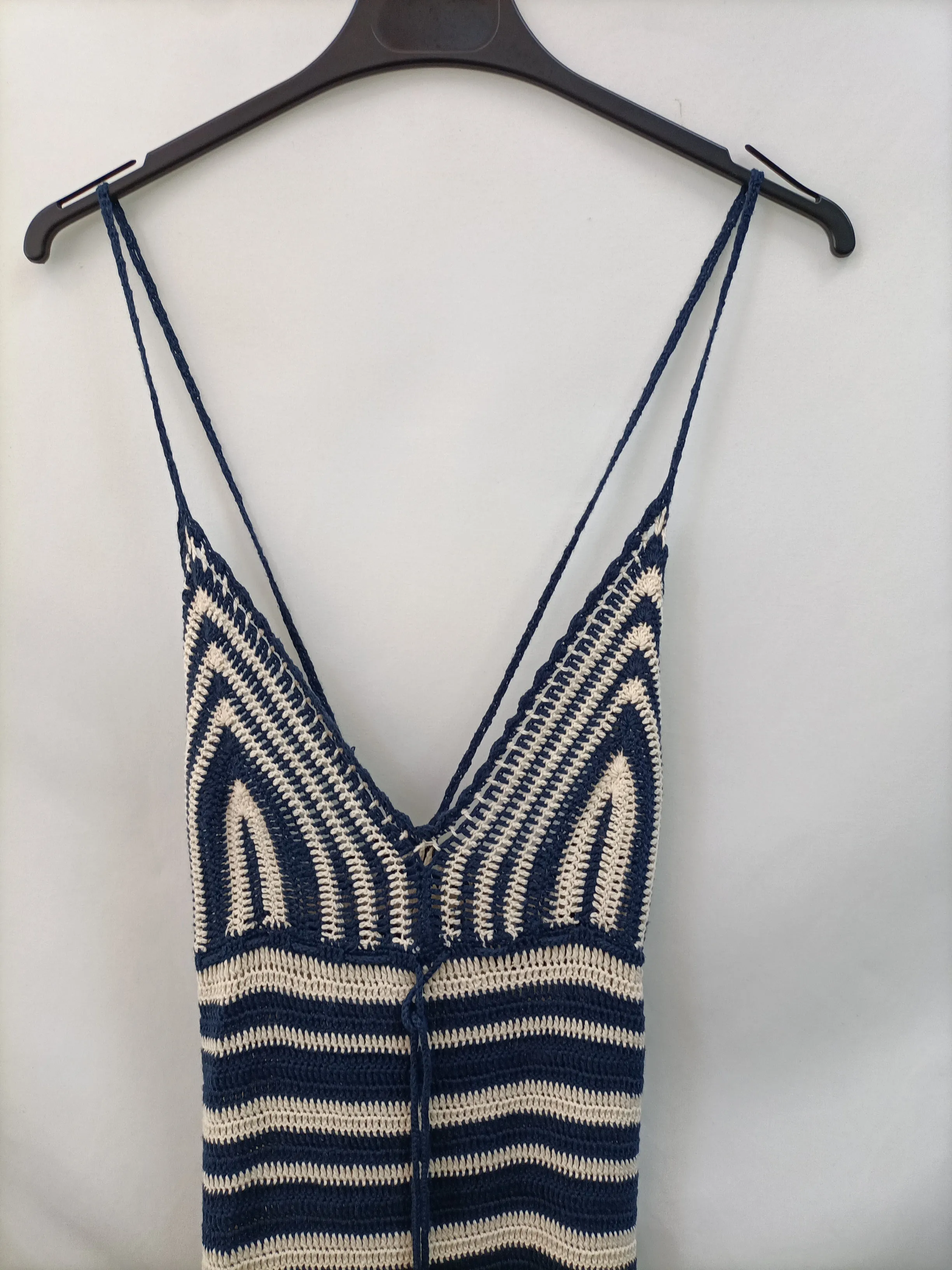MANGO. Vestido midi croché T.m