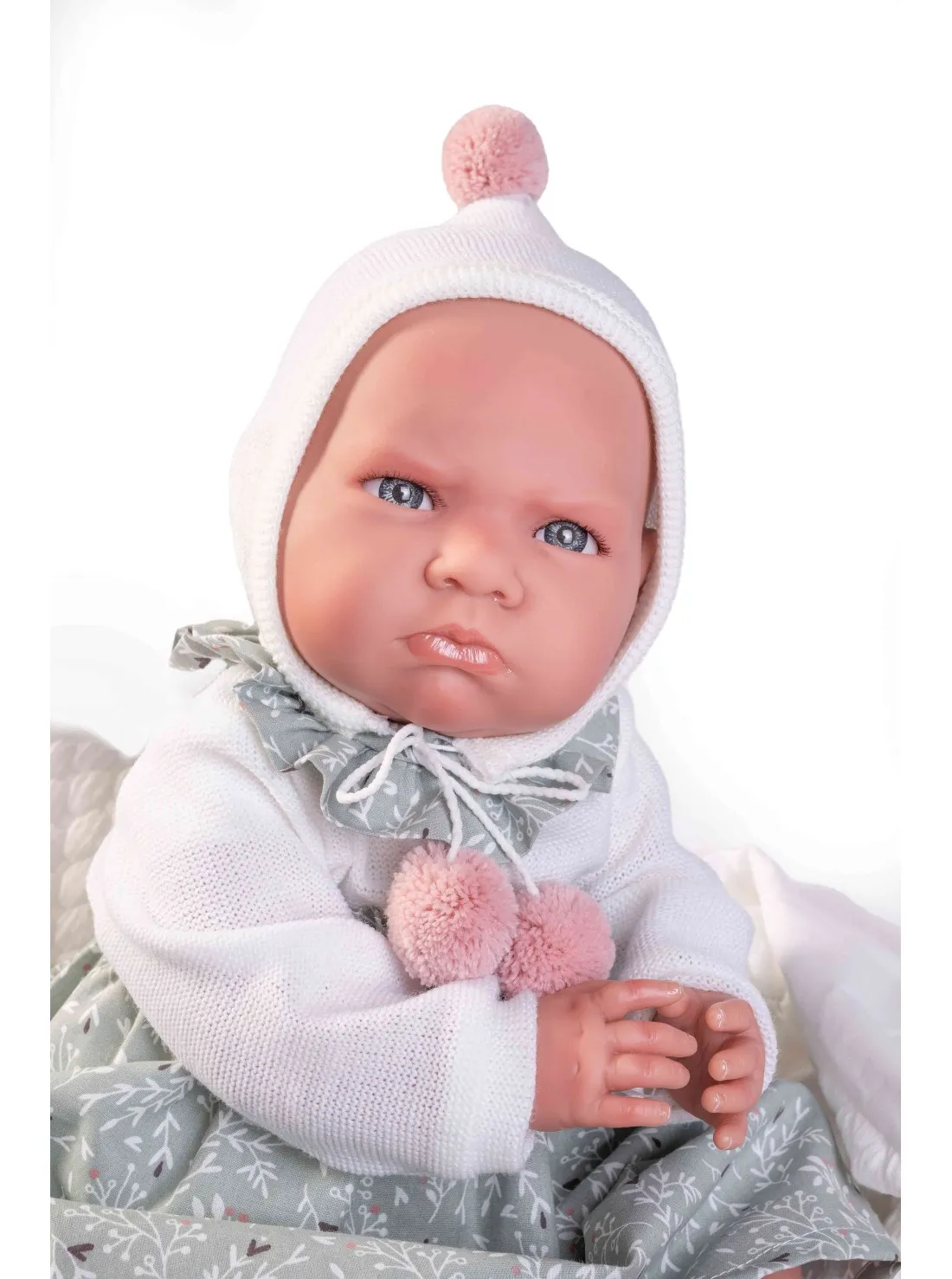 MI PRIMER REBORN BERTA CON FALDON Y POMPONES  MUñECAS ANTONIO JUAN