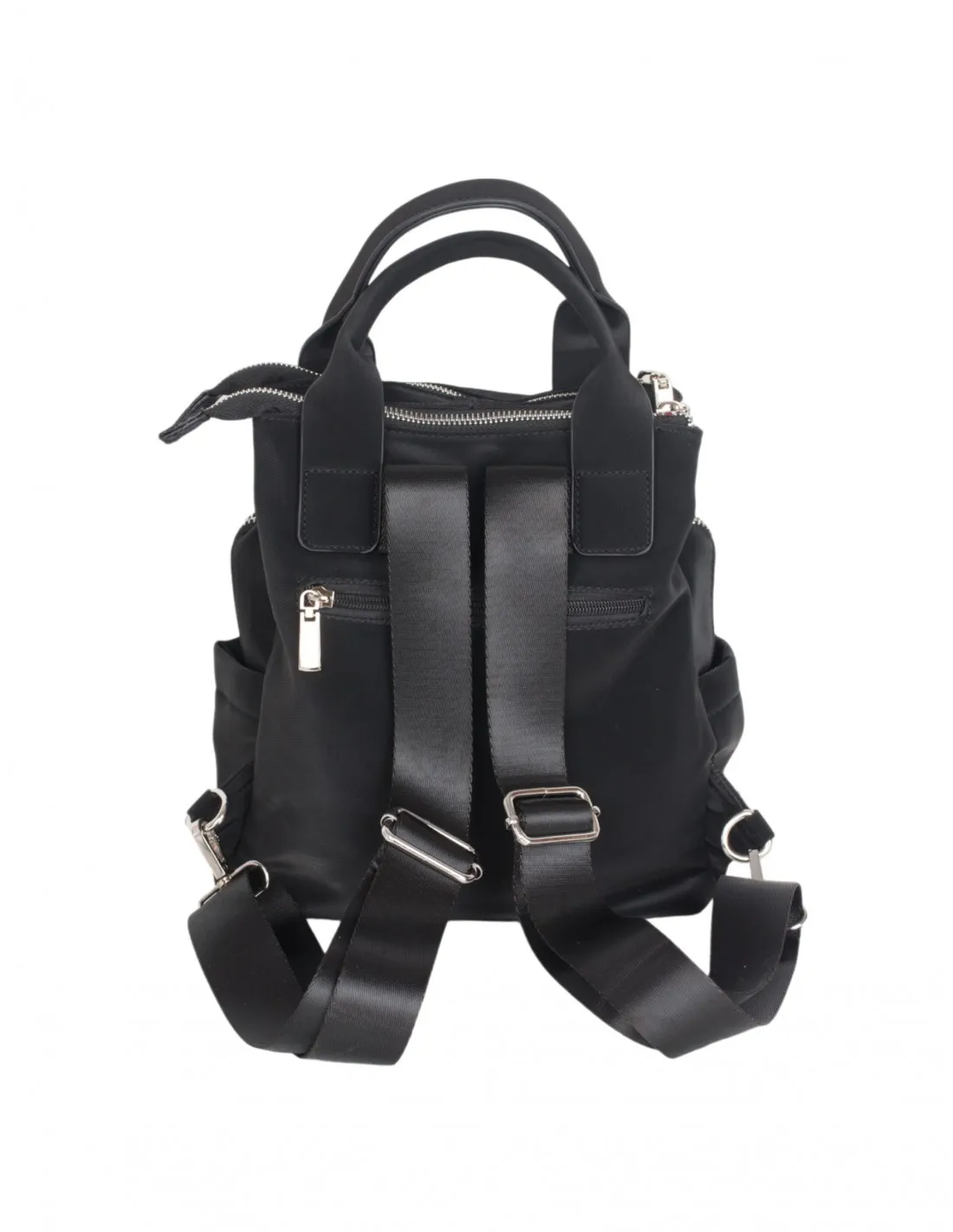 Mochila Casual Nylon Negra