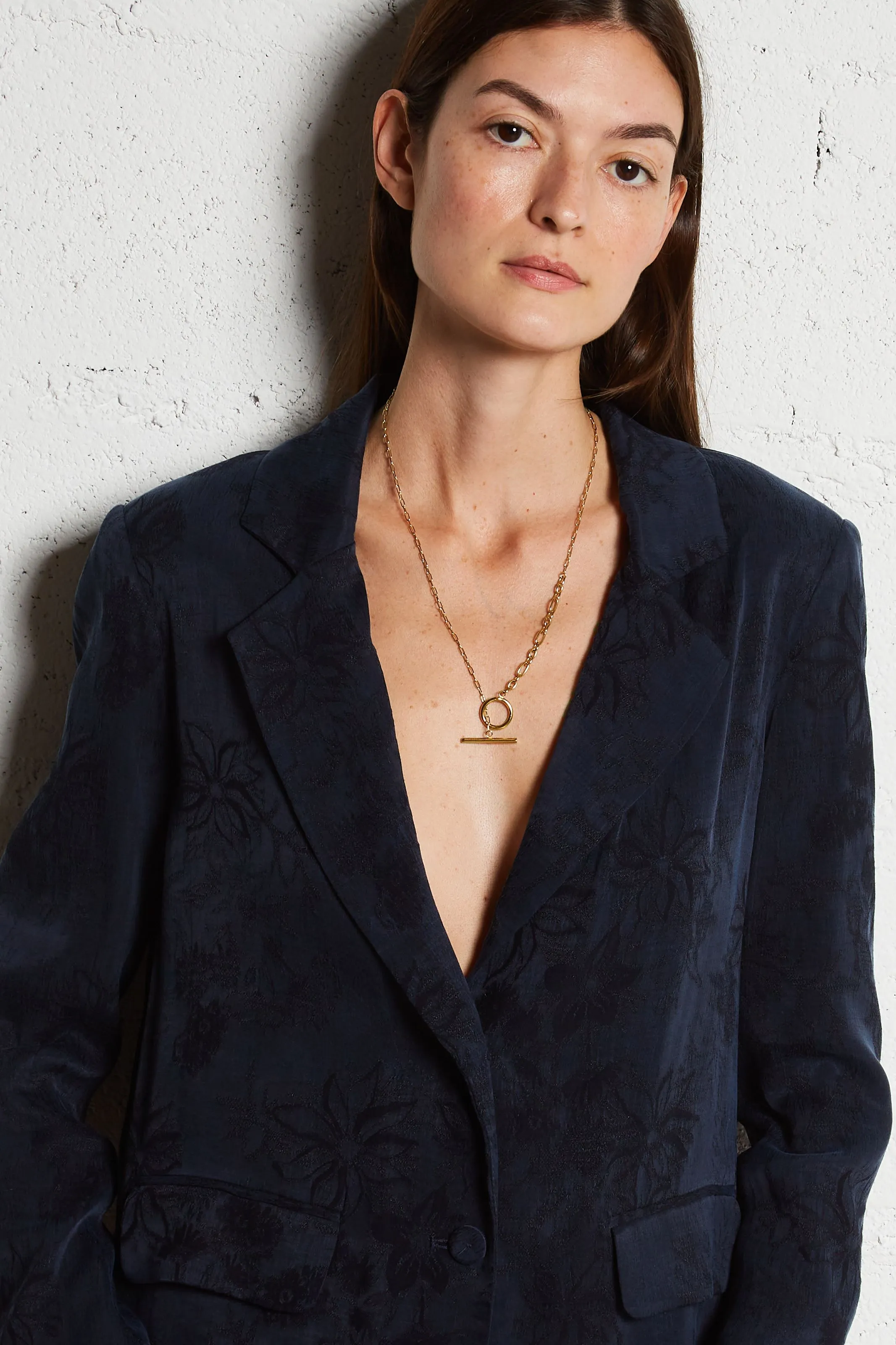 MOMONI NAGOYA  CHAQUETA DE SASTRE DE JACQUARD  EN AZUL