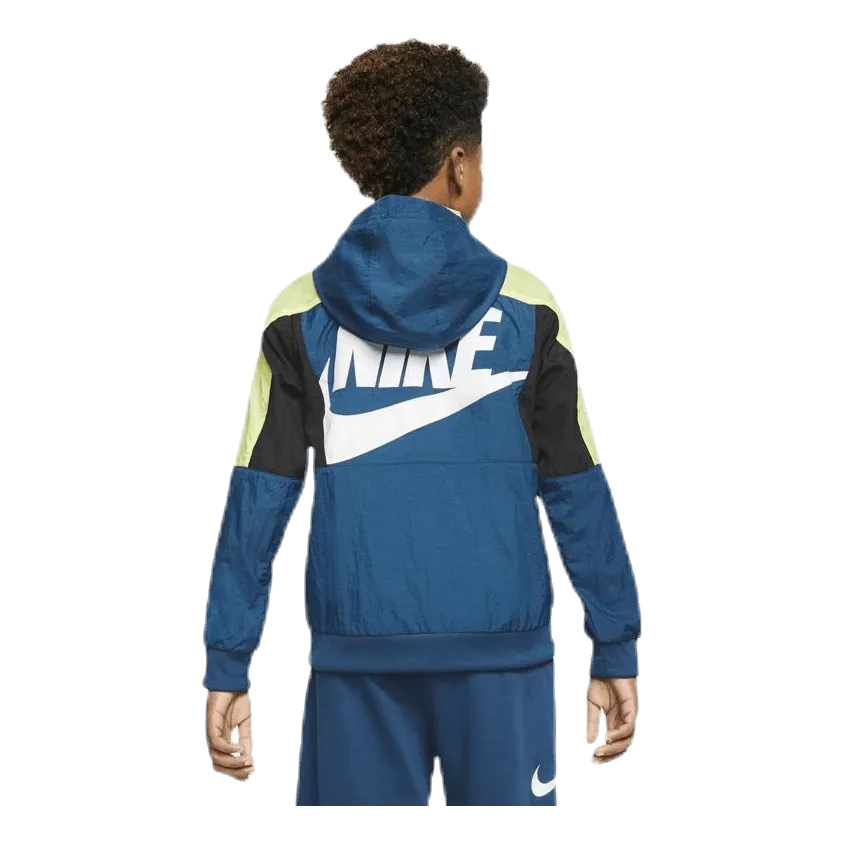 Nike Woven Front Zip Training Junior Blue/Green