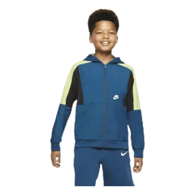 Nike Woven Front Zip Training Junior Blue/Green