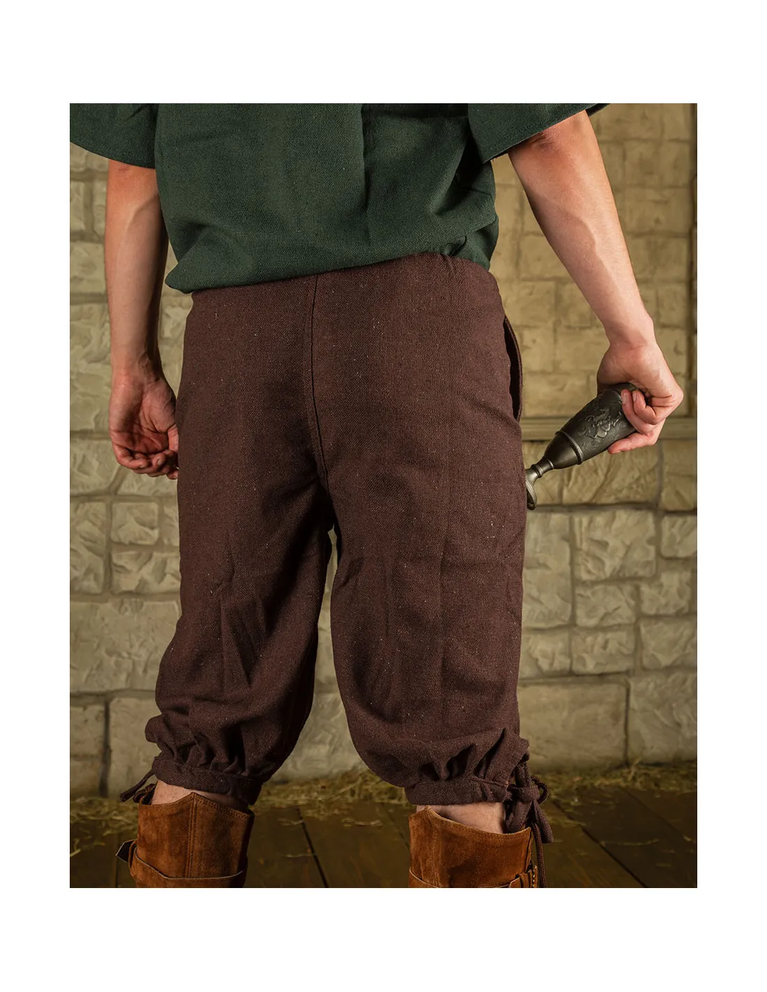 Pantalón vikingo modelo Kilian, color marrón