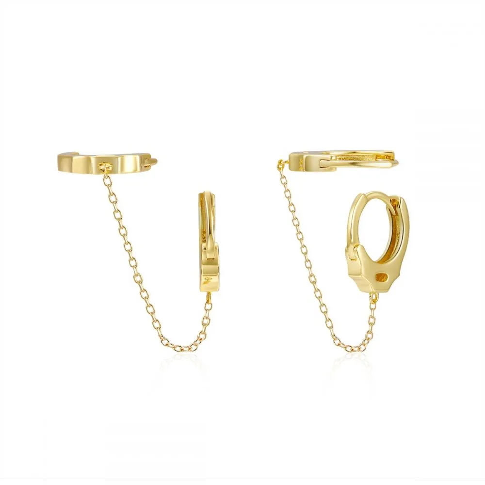 Pendientes en plata de ley Aro Esposa Gold