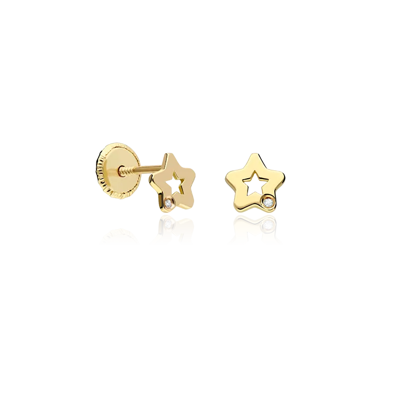PENDIENTES "PIRLANTA" ORO 18K Y DIAMANTES