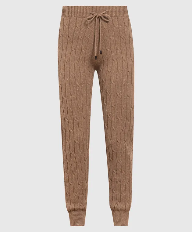 Peserico Tan textured joggers