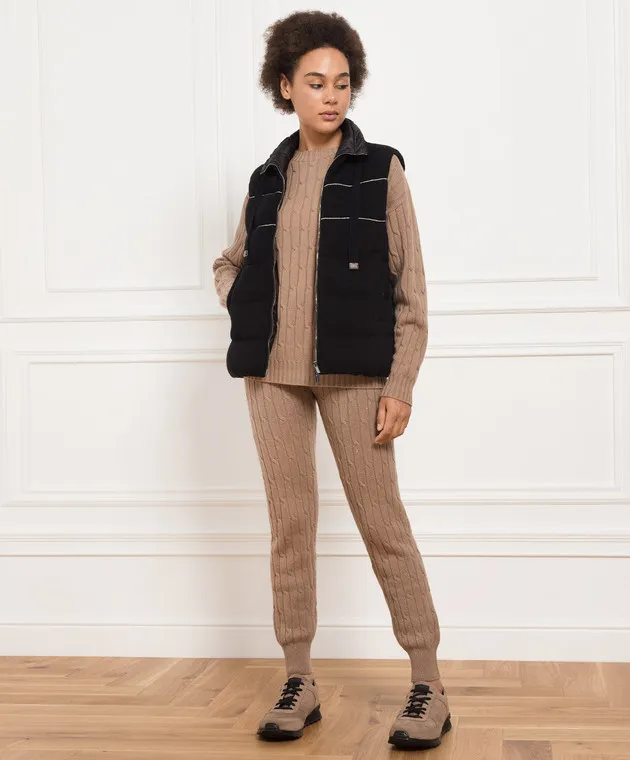 Peserico Tan textured joggers