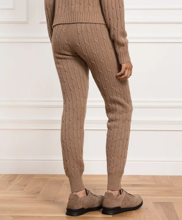Peserico Tan textured joggers