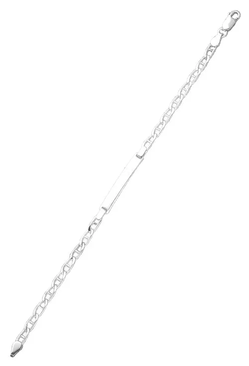 Pulsera esclava en plata con cadena 18 cm 126_ANCLA100CH