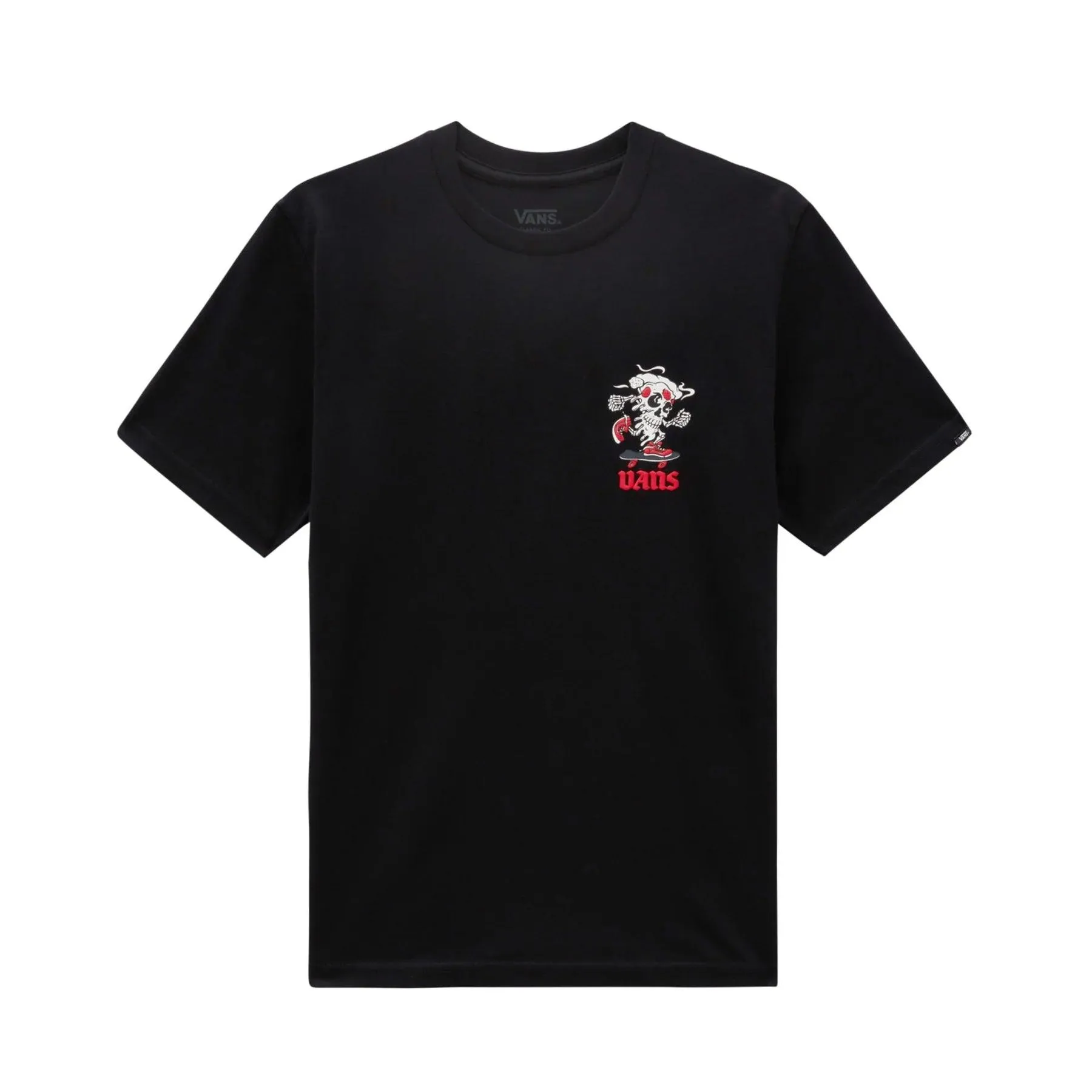Remera Vans Pizza Skull SS Niño Negro